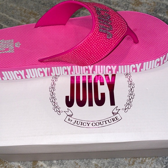JUICY COUTURE  slipper, black or pink your choice NWT & BOX - Picture 6 of 13